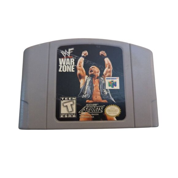 WWF War Zone (Nintendo 64, 1998) N64 Authentic Cartridge Only - Picture 1 of 7